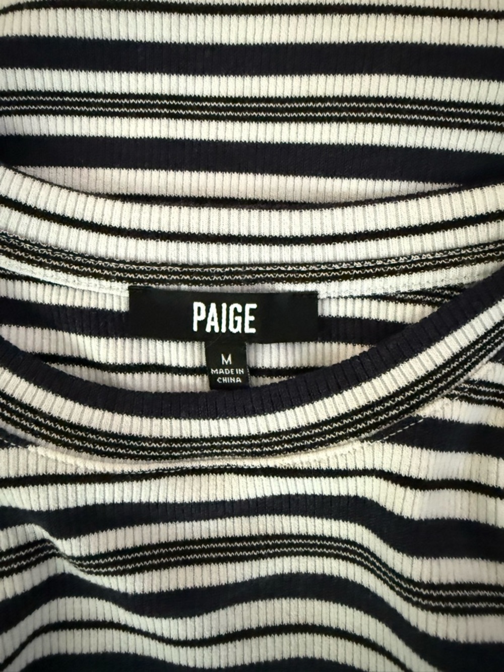 PAIGE Chantrelle Crew-Neck Ribbed Tee - Picture 8 of 8